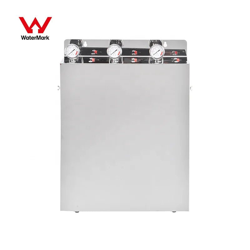 WATER MARK Water Filter Complete Large Scale Whole House Water  Filtration System Triple Big Blue 3 Stages with  Stainless Steel