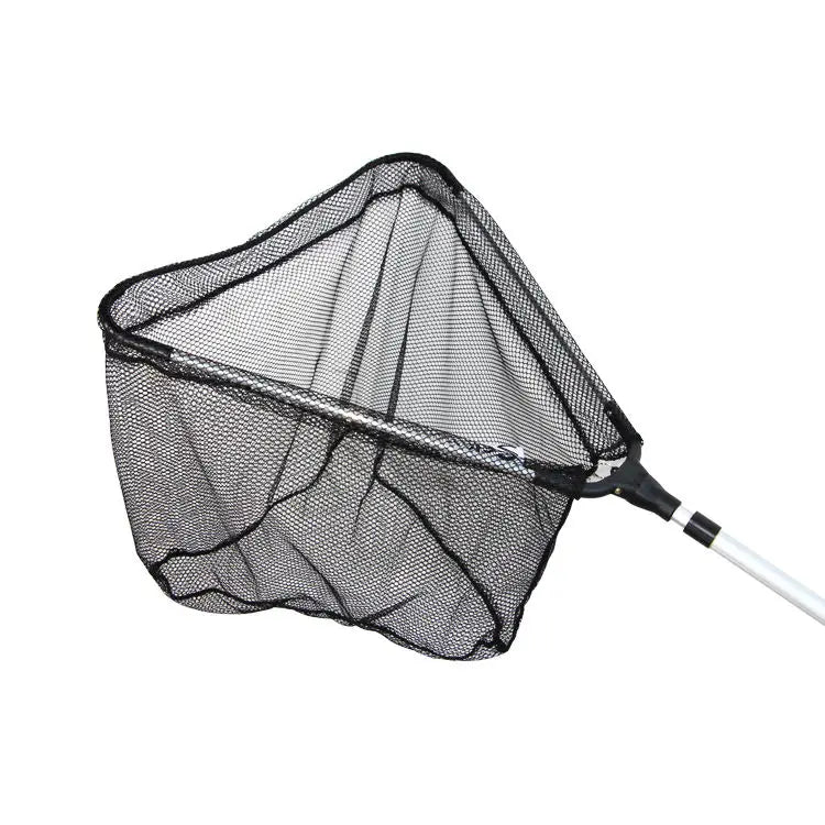 Selco 6M Trout Fishing Landing Net with Polyester Fiber Burl Wood Handle Multifilament Style Double Knot Type