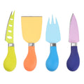 New 4 Piece Cheese Slicer Peeler Tool with Soft Plastic Handle Stainless Steel Cheese Knives