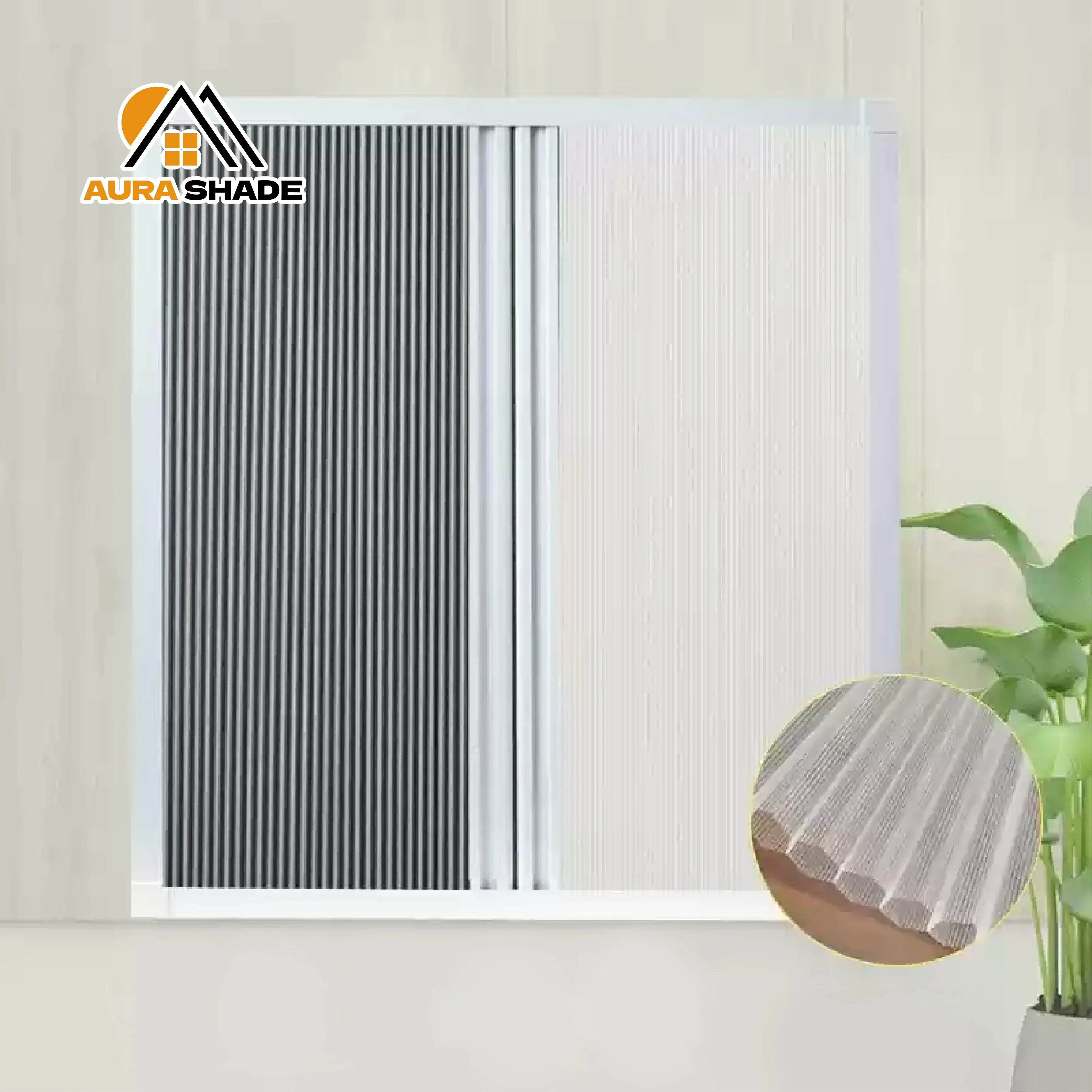 Modern Built-In Insect Window Screen Elegant Slats Easy-to-Use Detachable Retractable Vertical Blinds Nonwoven Fabric Blackout