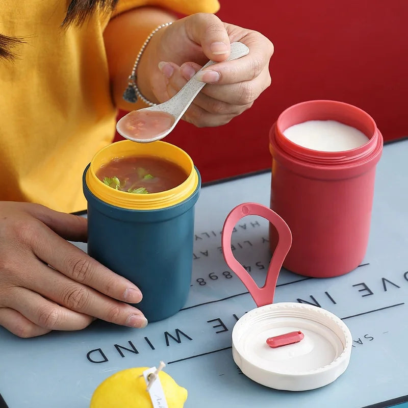 Food Grade BPA Free Microwave Portable Breakfast Soup Tea Milk Plastic Mug