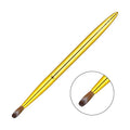 Luxury Metal Handle Round & Oval Acrylic Nail Brush with Crimped Ferrule Soft Nylon Hair Professional Beauty Tool