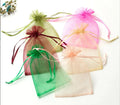 Hot Sale  Christmas Party Premium Sheer Organza Bags White Wedding Favor Bag With Drawstring