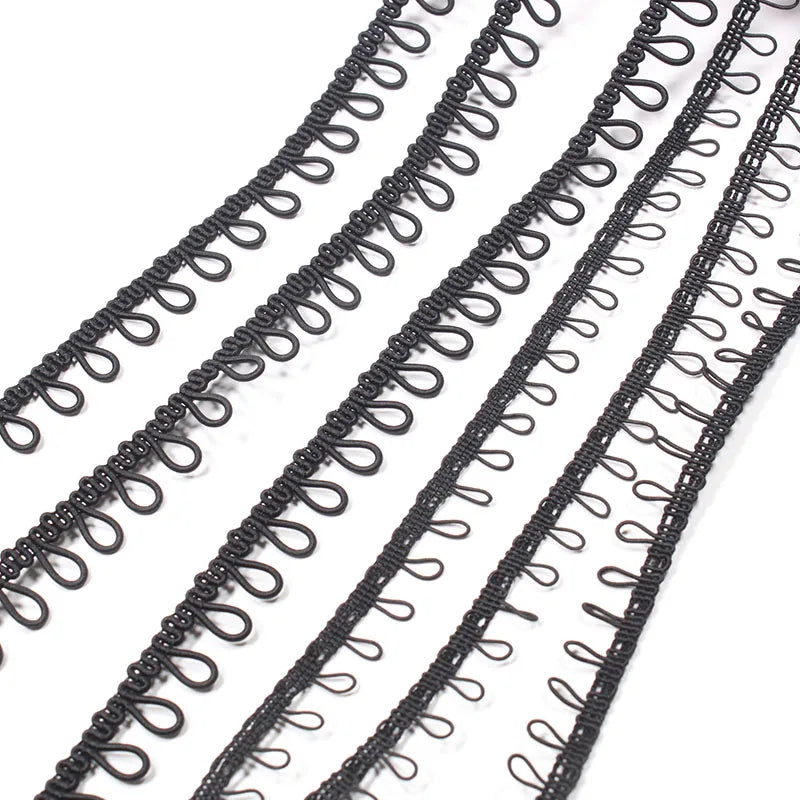 Factory Wholesale Sewing Woven Buttonhole Round Elastic Cords Making Sweater Collar Loop