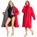 OEM Custom Women Hooded Warm Oversized Coat Outdoor Jacket Waterproof Quick Dry Changing Robe Windproof Surf Poncho Swim Parka