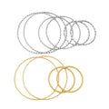Gold Earrings Rings Spiral Round Twisted Big Circle Ear Wire Hoops Pendant Connectors Accessories