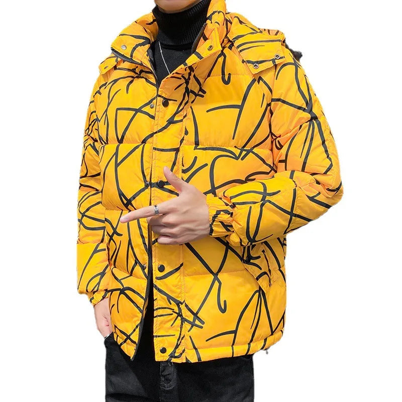 Wholesale Outdoor Warm Utility Bubble Coat Clothes Custom Winter Hoodie Puffer Jacket for Men