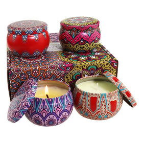 Luxury Decorative Travel Soy Wedding Dried Flower Candles Custom Christmas Fragrance Candles Scented Gift Set