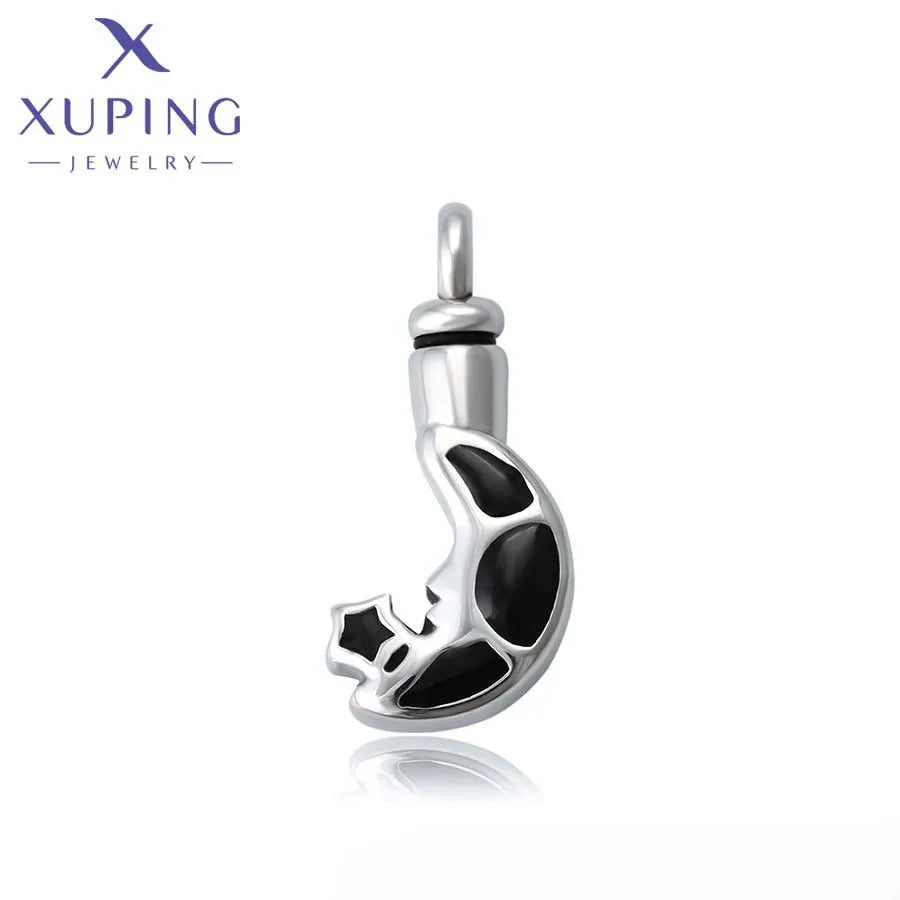 35188 XUPING JEWELRY Black Gun Color Wholesale Stainless Steel Neutral Custom Fine Fashion Jewelry Pendants Charms