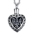 Stainless Steel Dad Heart Keepsake Pendant Memorial Ash Holder Locket Vintage Necklace Dad Jar Gift Cremation Souvenir Urn