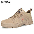GUYISA New Design Safety Shoes Anti-scald Faux Suede Outdoor Work Steel Toe Safety Shoes