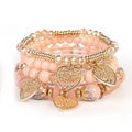2024 New Trendy Bracelet Skeleton Heart Life Tree Pendant Bracelets Women Boho Jewelry