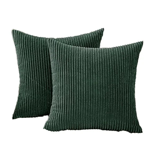 Corduroy Throw Pillows and Backrest Cushions for Bedrooms and Offices Solid Flannelette Striped Pillowcases