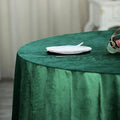 120 Inch Emerald Green Round Tablecloth Velvet Tablecloths for Wedding Restaurant
