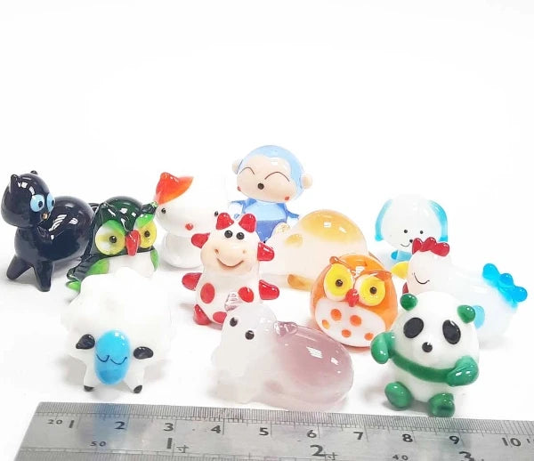 Popular Creative Folk Art Bubble Fish Lampwork Handmade Colored Glass Figurine-Wedding Gift