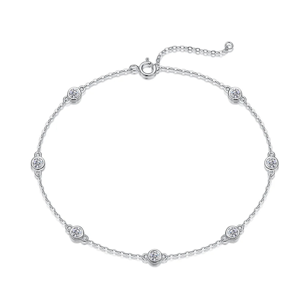 Wholesale D Color Vvs 0.7Carat Moissanite Bracelet with GRA Certified 925 Sterling Silver Moissanite Bracelet for Women
