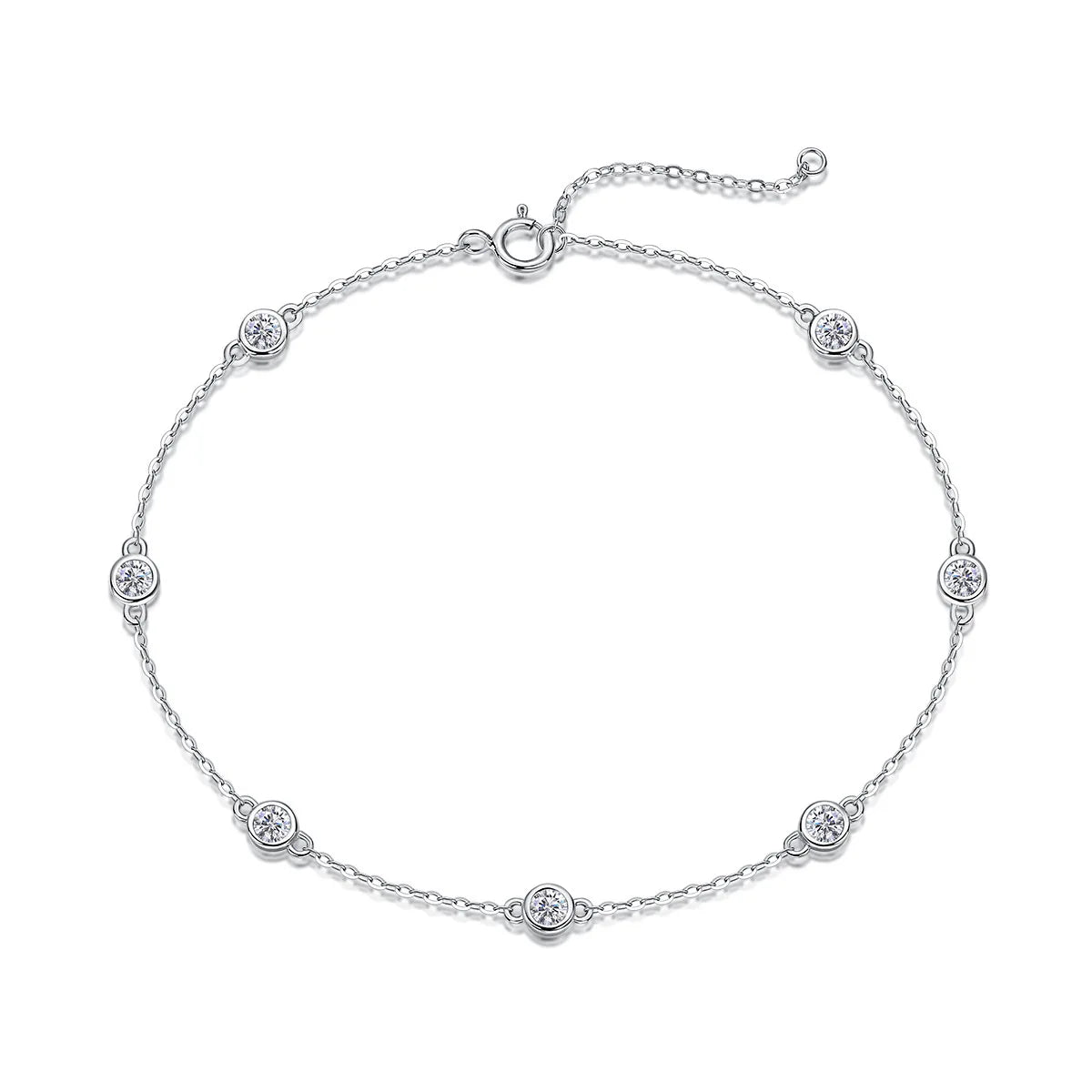 Wholesale D Color Vvs 0.7Carat Moissanite Bracelet with GRA Certified 925 Sterling Silver Moissanite Bracelet for Women