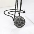 Talisman Seal Solomon Six-pointed Star 12 Pendant Hexagram Stainless Steel Necklaces