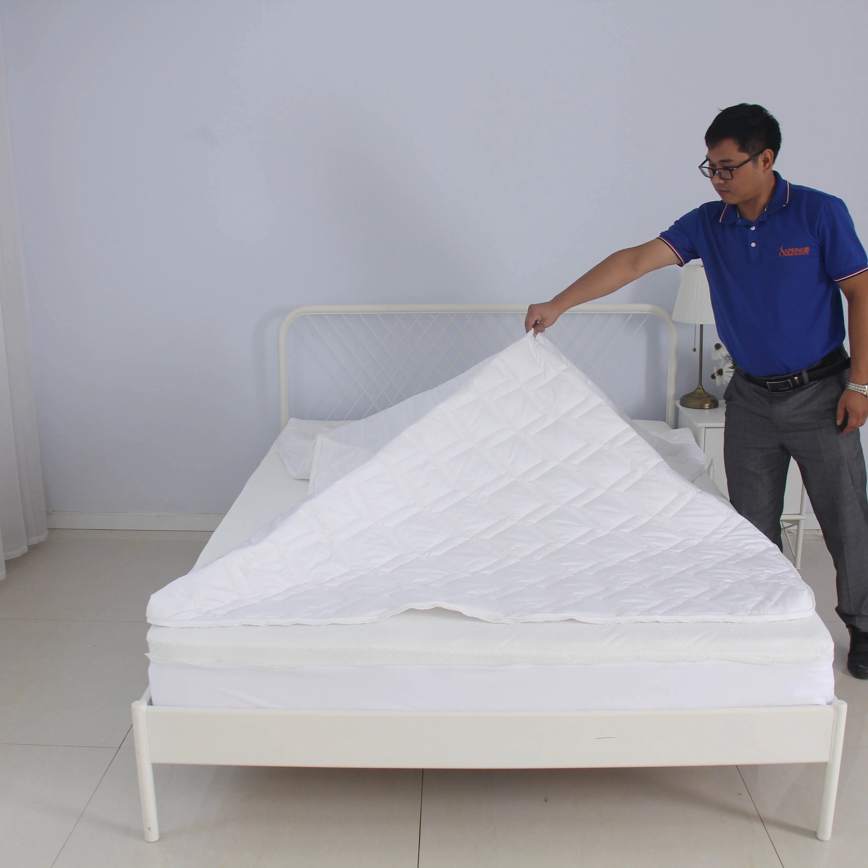 New Design Replaceable Mattress Encasment Waterproof Zipper Off Mattress Protector for Hotel