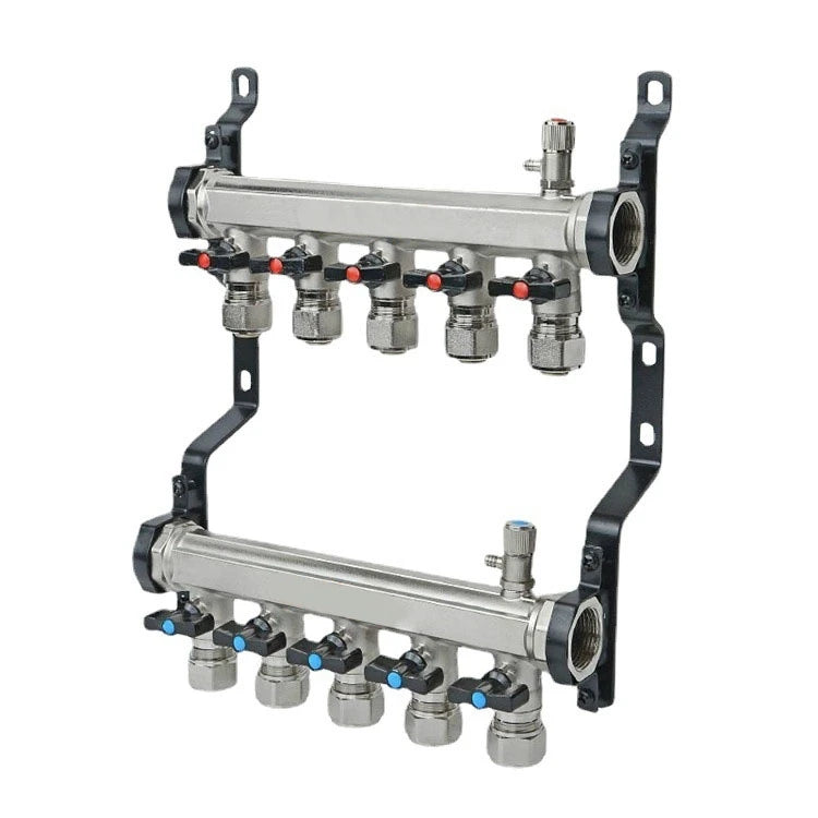 Wholesale 2-6way Underfloor Heating Manifold Brass Water Pex Manifold
