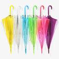 Clear Bubble Dome Auto-Open Semi-Automatic Straight Umbrella 8 Ribs High Visibility Photography Prop Umbrella