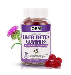 OEM PRIVATE LABEL Liver Cleanse Detox and Repair Gummies for Men and Women