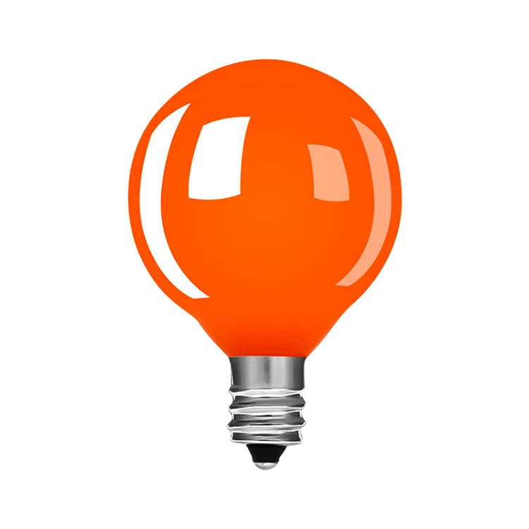 JAIYI 48ft Lights Outdoor Led RGB with 25ft G40 Plastic Shell Glass Shell IP65 Globe Led Lamps