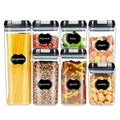 Home Pantry Organization Plastic Canisters  Airtight Baby Food Storage Container Set with Durable Lids
