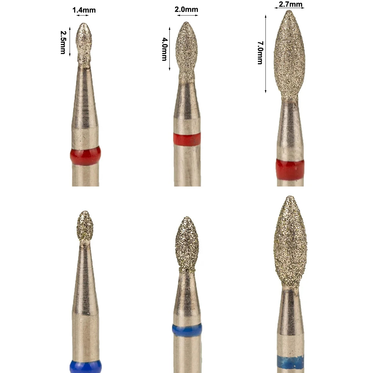 Wholesale 3/32" Efile Flame Drop Russia Manicure Cuticle Diamond Nail Drill Bits