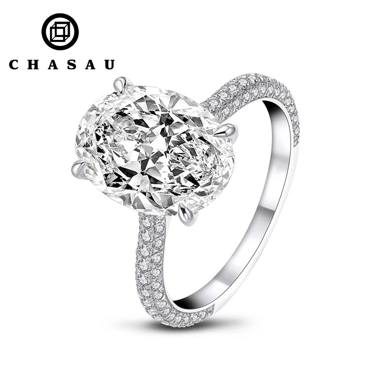 5 Carat Cubic Zirconia Ring 925 Sterling Silver Engagement Wedding Zircon Rings