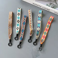 Bohemian Style Retro Short Anti-lost Wrist Rope Mobile Phone Lanyard for Backpack Jeans Accessories