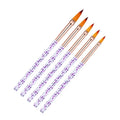 Nails Glitter Handle Acrylic Flower Painting Cheap 5pcs Nail Brushes Set