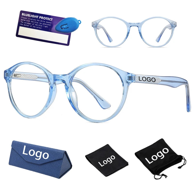 Dachuan Trendy Hot Sell Round Spring Hinge Anti Blue Computer Phone Gaming Glasses Unisex Optical Frame