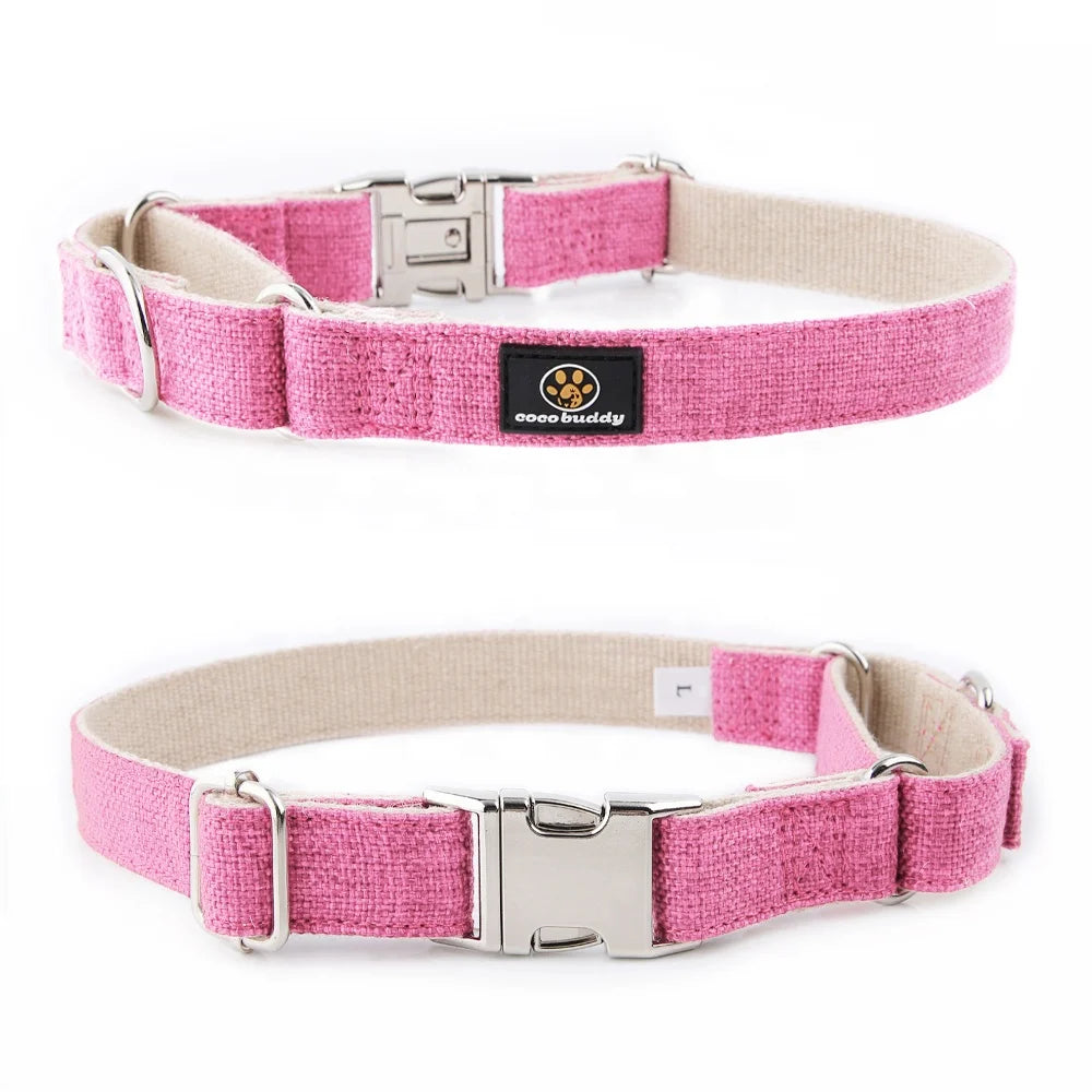 Direct Factory Pure Hemp Fiber Martingale Dog Collar 100% Natural Hemp Eco-friendly Organic Hemp Dog Collar