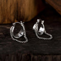 S925 Sterling Silver Statement Earrings Ear Buckle Personalized Retro Glossy Chain Hoop Earrings Women Luxury Jewelry