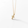 Small Cubic Zirconia Cross Pendant 925 Sterling Silver 18K Gold Plated Necklaces Fine Jewelry for Women
