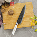 Amber Custom 8inch Vg10 Damascus Knife Chef sharp Knives Damascus Chef Knife with Turquoise Stone Handle