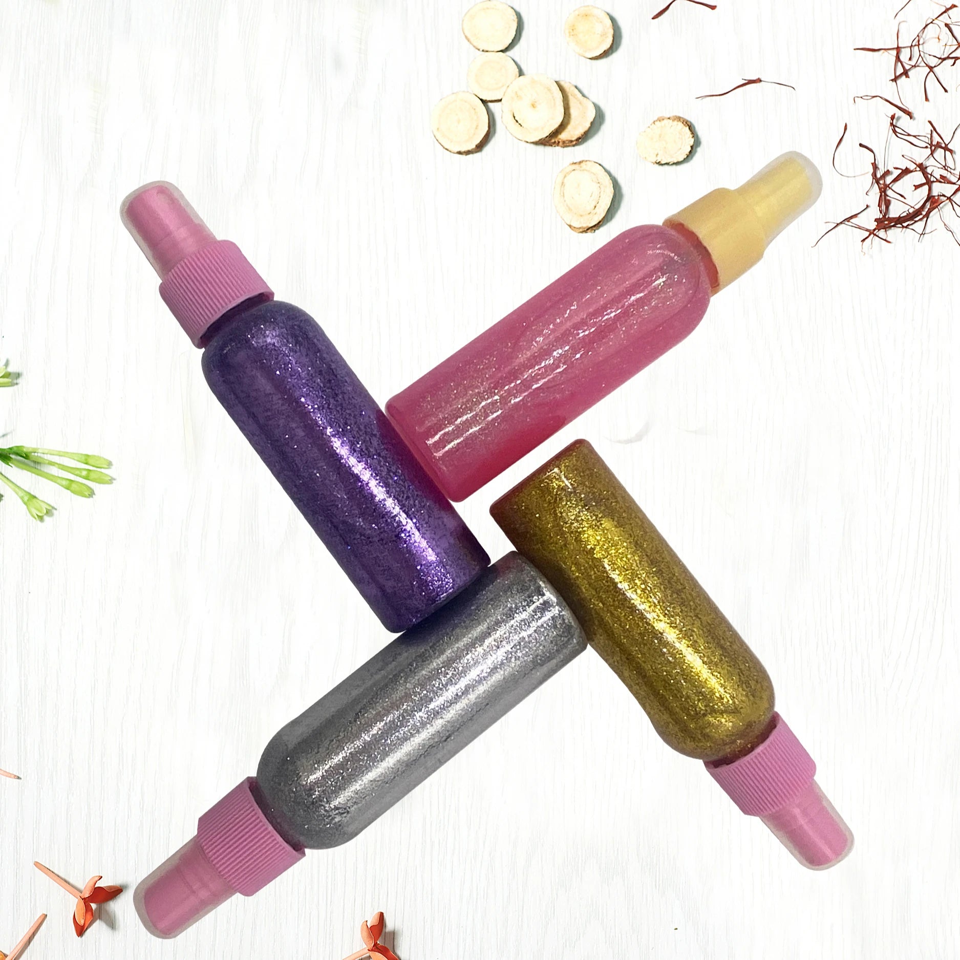 New High Gloss Moisturize Natural Cosmetic Colorful Glitter Spray Mist for Hair and Body