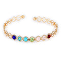 Openning Cuff Bangle Colorful Beaded Bracelet for  Women Fashion Bracelet Girl Gift