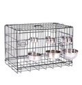 Detachable Portable  Stainless Steel Crate Hanging Pet Cage Feeder Insulated Dog Bowl
