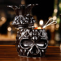 Hawaiian Creative Pineapple Whisky Tiki Cup Black Octopus Shot Glass Party Bar Ceramic Tiki Mug With Lid