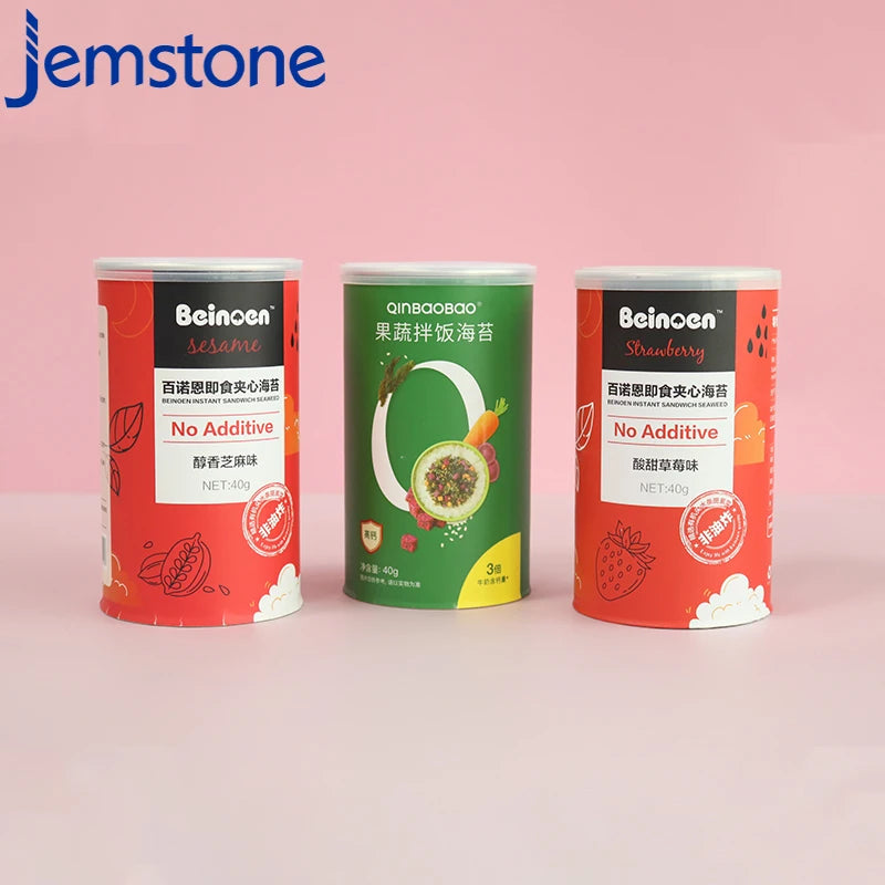Biodegradable Tea Tube Packaging Luxury Paper Cans Packing for Food Cardboard Tube Packaging