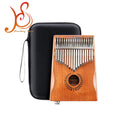 Electric Kalimba Thumb Piano 17 Keys Mahogany Carb Steel Finger Mbira Kids Adults Instrument Handguard Shaped Nautral MELODIC