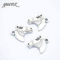 YuenZ Horse Head Charms Antique Silver Color Metal Pendant for Bracelet Earring Diy Jewelry Findings 22*17mm D9274