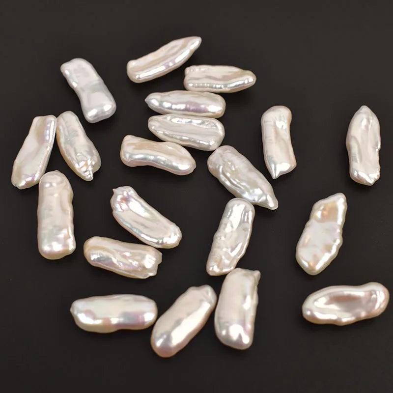 Wholesale Freshwater Pearls Baroque Shape Pipa Long Loose Pearl for Earrings Jewelry