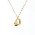 Factory Direct Sale Stainless Steel Irregular Design 18K Gold Plated Women Jewelry Hollow Oval Circle Necklace for Wedding