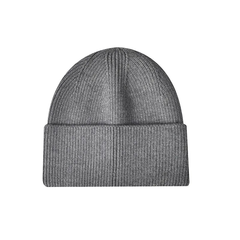 Hot Selling Worm Knit Hat Acrylic Material Custom logo Men and Women Beanie Hat Pure Color Winter Hat