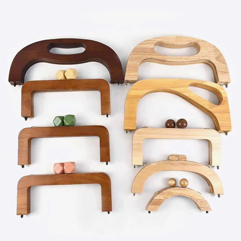 Deepeel BS298 Handbag Accessories Purse Handles Kiss Clasp Buckles Bag Wooden Frames