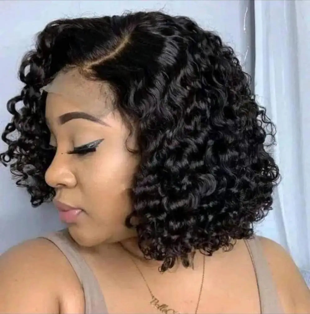 Ready to Ship Top Sale bob Wigs Kinky Curly Wig Virgin Brazilian Curly Human Hair Extensions Wigs