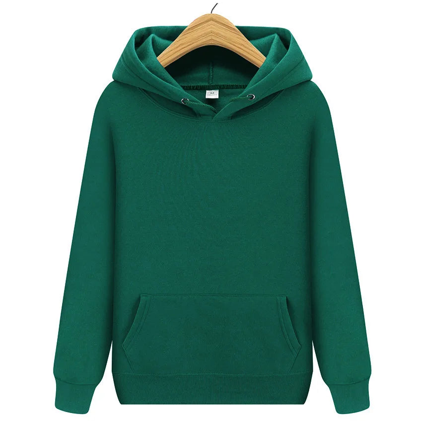 New Plain Men's Pullover Unisex Women's Hoodies Wholesale Casual Fleece Polyester Autumn Season Hooded Collar Front Printed Logo